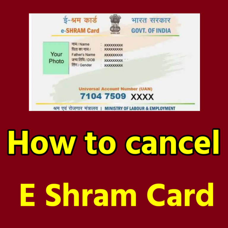 How to cancel E Shram card