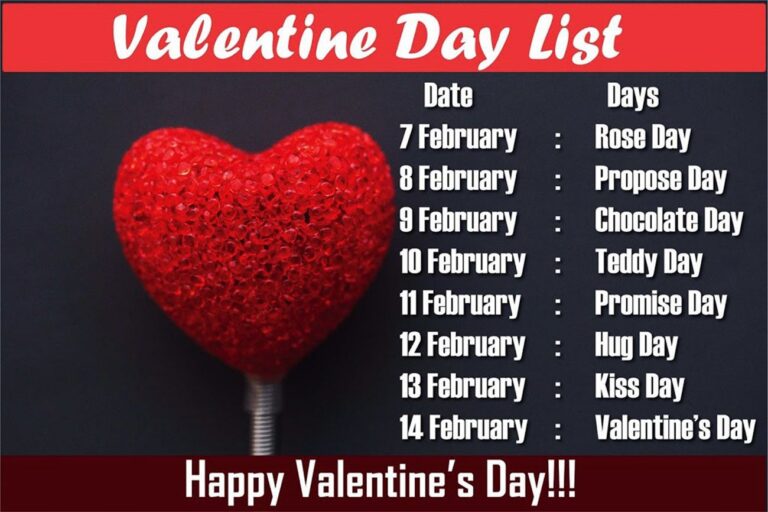 valentine week 2023 date sheet