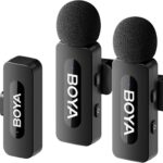 Boya BY-V20 2.4 ghz Omnidirectional Wireless Microphone System with 2 Transmitters & a Receiver for Android