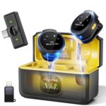 VELOMAX Wireless Mic for Youtubers, Noise Cancellation Wireless Microphone with 164FT 40H Battery